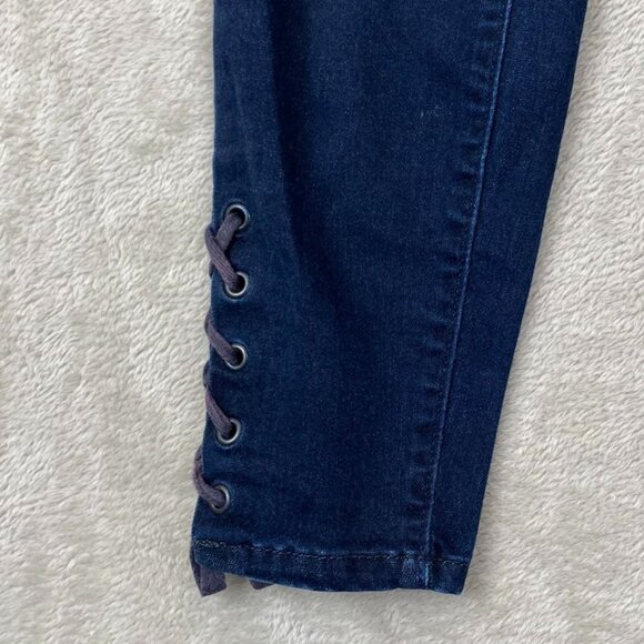 A.N.A Women's Jeans Size 4 Skinny Jeggings Lace-Up Ankle Slim Blue - Picture 11 of 14